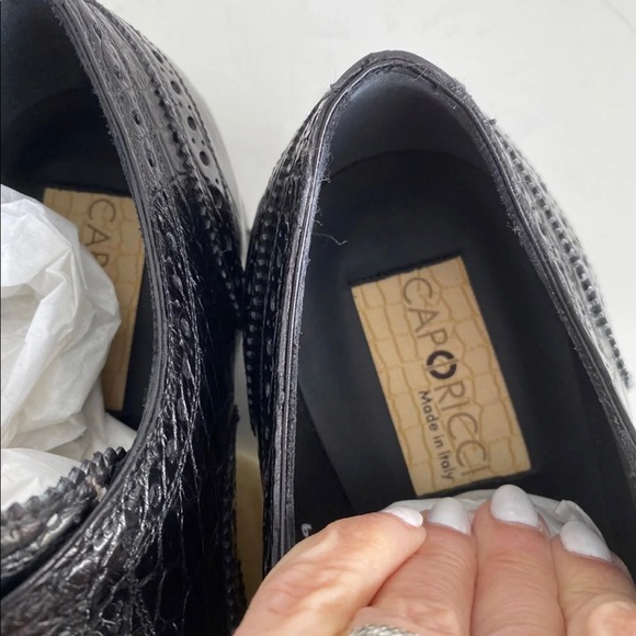 CAPORICCI 3318 BLACK Alligator shoes - Picture 7 of 12